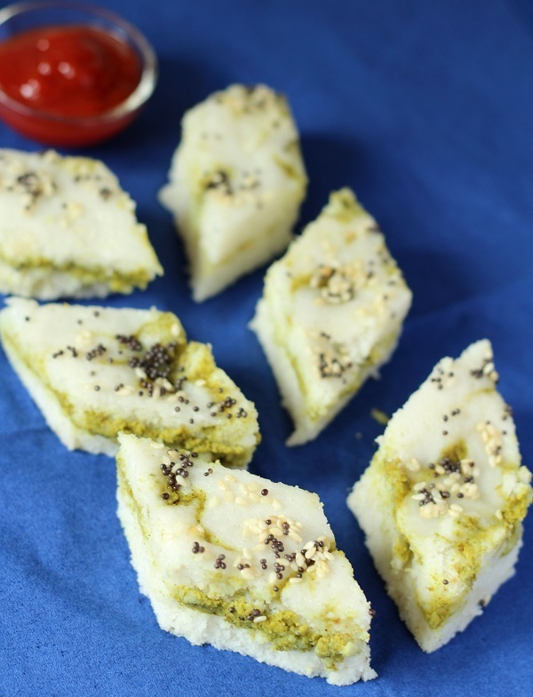 Besan Dhokla | Steamed Gram Flour Cake | Video - NISH KITCHEN