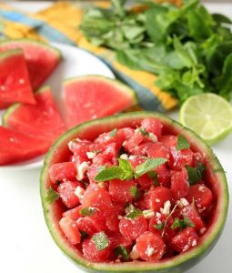 watermelon mint and feta cheese salad recipe