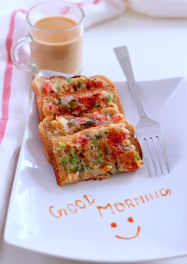 veg rava toast samolina toast recipe