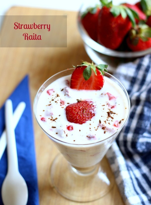 Strawberry Raita Recipe, How to make Strawberry Dahi Raita