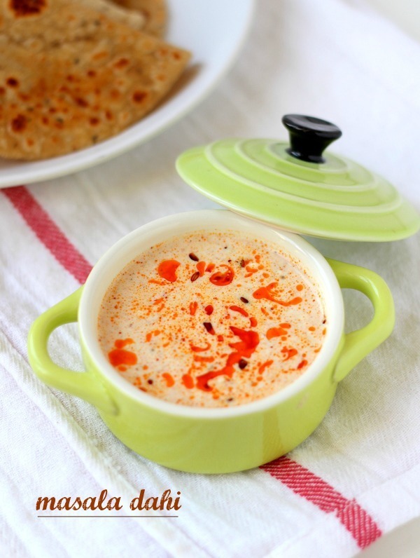 aloo paratha with yogurt