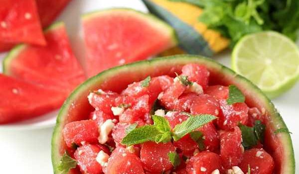 watermelon mint and feta cheese salad recipe